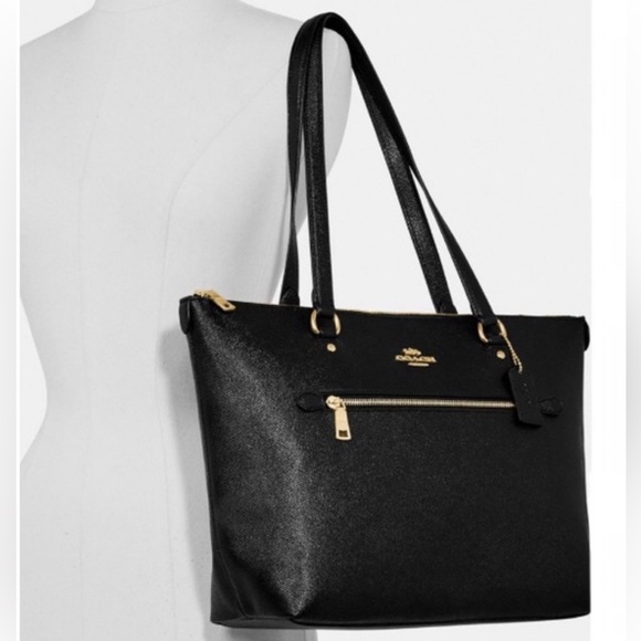 Coach authentic leather shoulder black bag - Picture 3 of 12